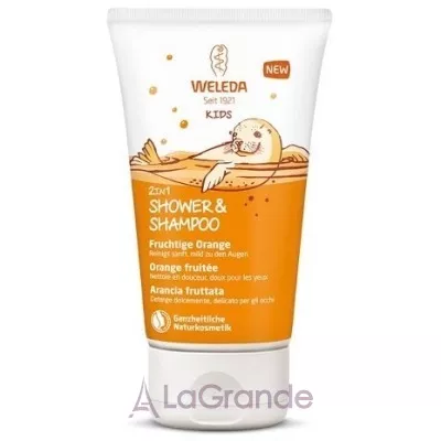 Weleda Kids 2in1 Shower & Shampoo Fruchtige Orange  -     
