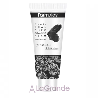 Farmstay Charcoal Pure Cleansing Foam     