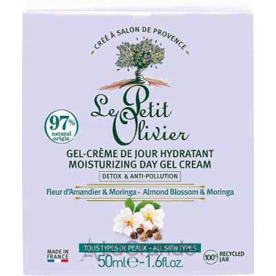Le Petit Olivier Anti-Pollution Day Gel Cream Almond Blossom & Moringa  -   