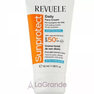 Revuele Sunprotect Moisture Boost Daily Face Cream For Normal To Dry Skin SPF 50+     