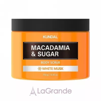 Kundal Macadamia & Sugar Body Scrub White Musk     