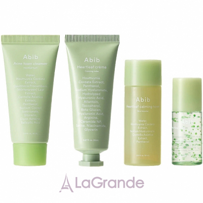 Abib Heartleaf Calming Trial Kit ���� ��� ������� (f/foam/30ml + f/cr/20ml + toner/30ml + ser/15ml)