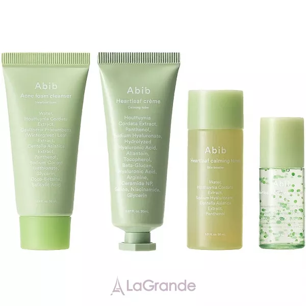 Abib Heartleaf Calming Trial Kit ���� ��� ������� (f/foam/30ml + f/cr/20ml + toner/30ml + ser/15ml)