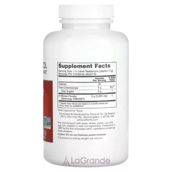 Protocol for Life Balance D-Ribose Powder ����������� ������� D-������ � �������