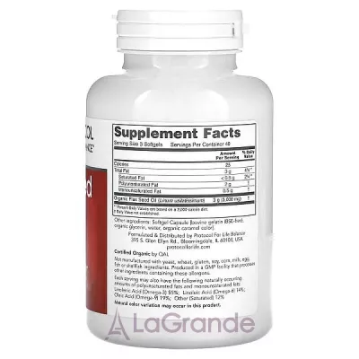 Protocol for Life Balance Flax Seed Oil 1,000 mg ĳ������ ������� ��� ������ ����� � ��������