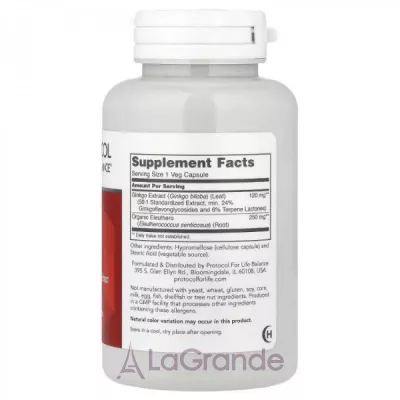 Protocol for Life Balance Ginkgo Biloba 120 mg ������� �������  �������� �������� ��������������,������ � ������������ �������� 