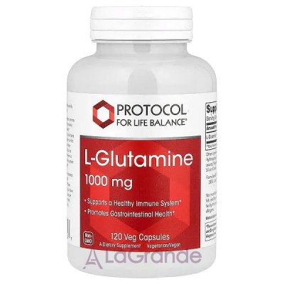 Protocol for Life Balance L-Glutamine 1000 mg ����������� �������  L-�������� 1000 �� � ��������