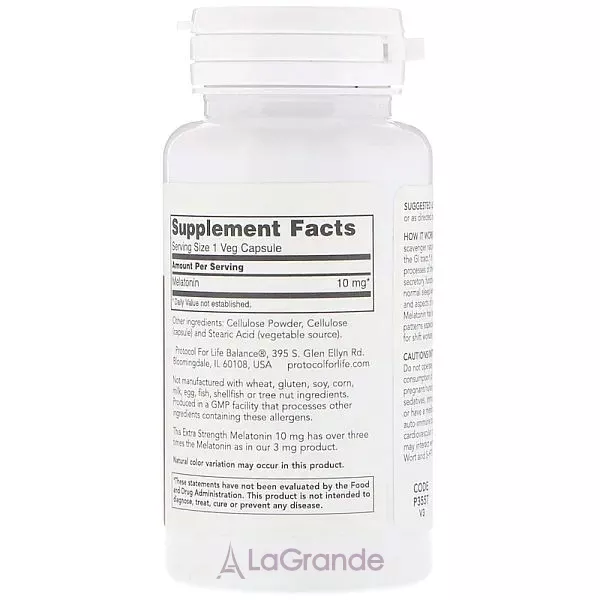 Protocol for Life Balance Melatonin 10 mg ĳ������ ������� ��� ���������� ��� ��������� 10 �� � ��������