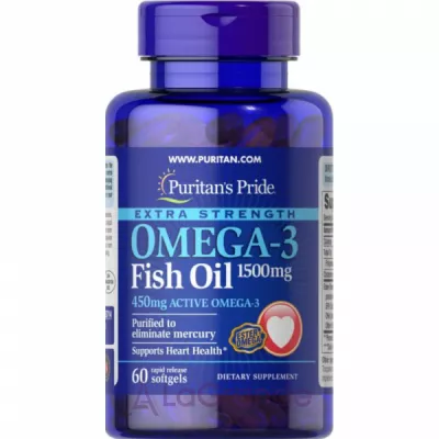 Puritan's Pride Extra Strength Omega-3 Fish Oil 1500 mg (450 mg Active Omega-3) ����������� ������� 