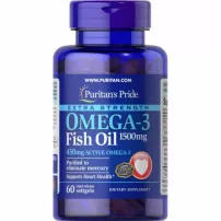 Puritan's Pride Extra Strength Omega-3 Fish Oil 1500 mg (450 mg Active Omega-3) ����������� ������� "�����-3 ����� ���", 1500 �� (450 �� ��������� �����-3)
