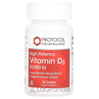 Protocol for Life Balance Vitamin D3 High Potency 10000 IU ������� ������� ³���� D3 ������ ����������� 10 000 �� � ����� ��������