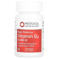Protocol for Life Balance Vitamin D3 High Potency 10000 IU ������� ������� ������� D3  ������� ������������� 10 000 �� � ������ ��������