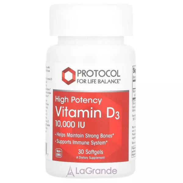 Protocol for Life Balance Vitamin D3 High Potency 10000 IU ������� ������� ³���� D3 ������ ����������� 10 000 �� � ����� ��������