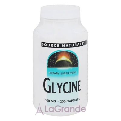 Source Naturals Glycine 500 mg ĳ������ ������� ����� 500 �� � ��������