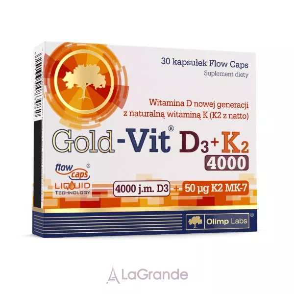 Olimp Gold-Vit D3+K2 4000 IU/50 �g ����������� ������� 