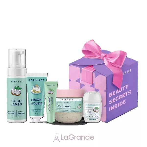 Mermade Coco Paradise Kit ������������ ���� (lip/balm/10ml + foam/150ml + scr/250ml + h/cr/29ml +h/antiseptic/29ml)