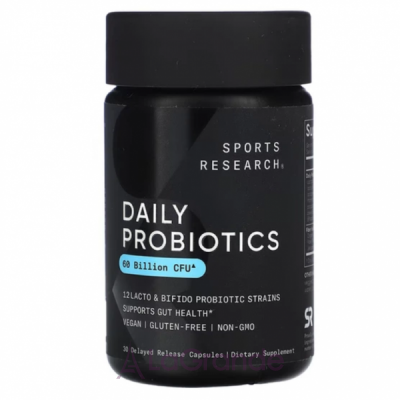 Sports Research Daily Probiotics with Prebiotics 60 Billion CFU ���������� 60 ����. ���, � ����������� ��������������