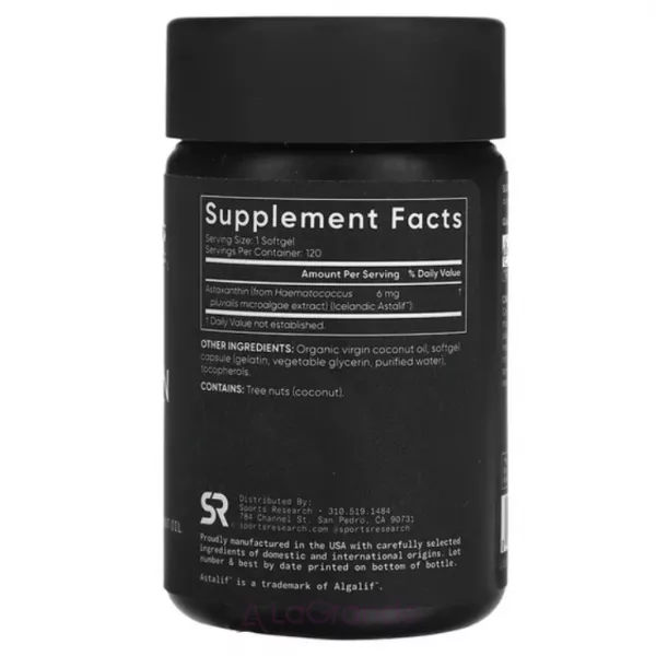 Sports Research Astaxanthin 6 mg ĳ������ ������� 