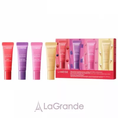 Laneige Mini Lip Glowy Balm Set ���� �������� ��� ���  (L/Balm/5g*4)