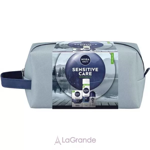 Nivea 2025 Men Sensitive Care 2025 ���� �������� � ����������� (ash/balm/100ml + sh/gel/200ml + deo/50ml + bag)