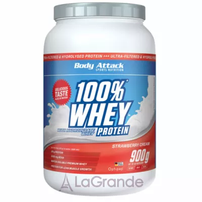 Body Attack 100% Whey Protein Strawberry Cream ������������ ������ 