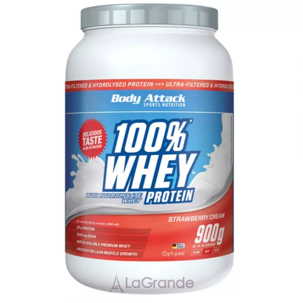 Body Attack 100% Whey Protein Strawberry Cream ������������ ������ 