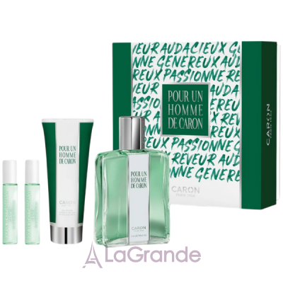 Caron Pour Un Homme de Caron ����� (��������� ���� 125 �� + ���� ��� ���� 75 �� + ��������� ���� Le Matin 5 �� + ��������������� ���� Le Soir 5 ��)