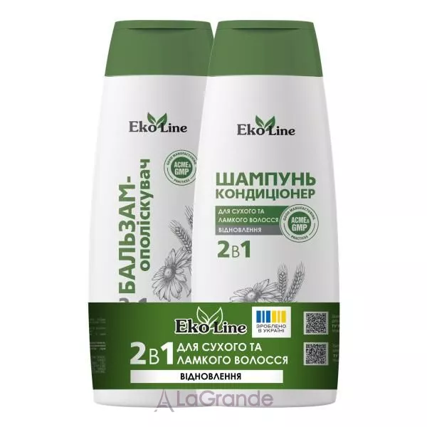 Ekoline Shampoo 2 in 1 Set ����� 2 � 1 ��� ����� � ������ ����� (�������-����������� ��� ����� 400 �� + ������� ��� ����� 400 ��)
