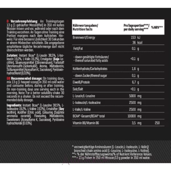 Body Attack Extreme Instant BCAA  Cola Flavour ����������� BCAA 2-1-1 