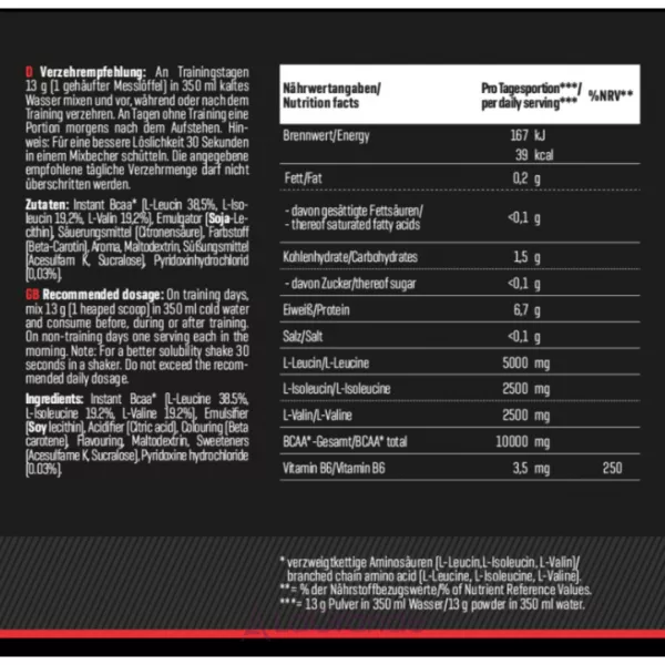 Body Attack Extreme Instant BCAA  Orange Flavour ����������� BCAA 2-1-1 