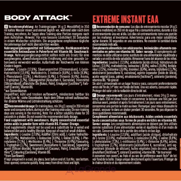 Body Attack Extreme Instant EAA Orange ����������� EAA 
