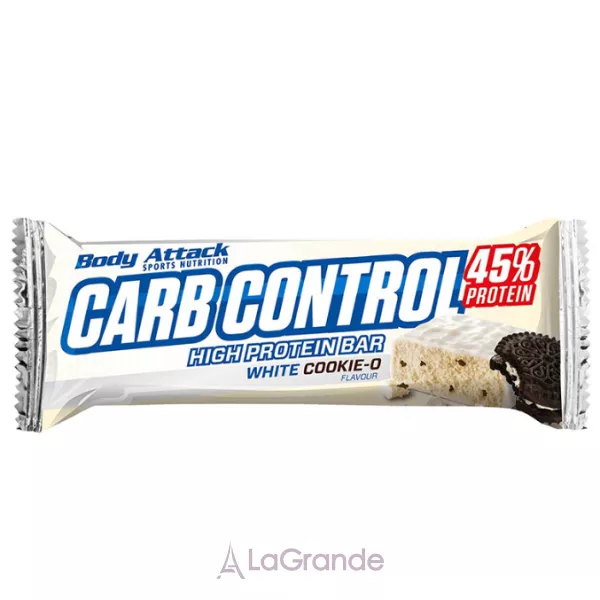 Body Attack Carb Control Protein Bar White Cookie ���������� �������� 