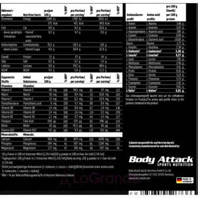 Body Attack Power Weight Gainer Strawberry ������ 