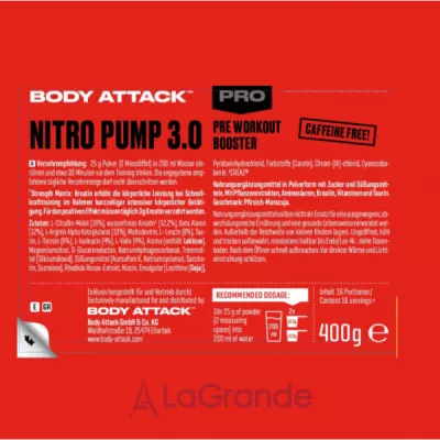Body Attack Nitro Pump 3.0 Peach Passion Fruit ����������������� ������ 