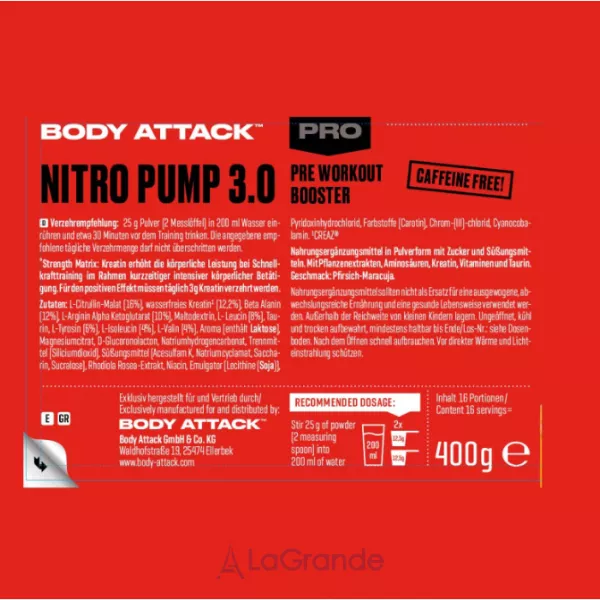 Body Attack Nitro Pump 3.0 Peach Passion Fruit ����������������� ������ 