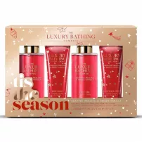 Grace Cole The Luxury Bathing Tis The Season Toasted Praline & Sweet Vanilla Set ����� ��� ���� "������� � ������� ������" (sh/gel/100ml + bath/soak/100ml + b/cr/50ml + h/cr/50ml)