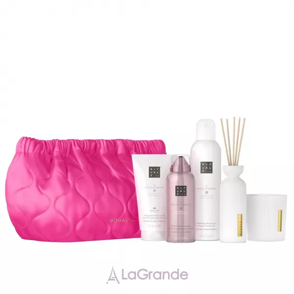Rituals The Ritual Of Sakura 2025 ���� ��� ���� (sh/gel/200ml + b/cr/150ml + b/mous/150ml + candle/140g + diff/70ml + bag)