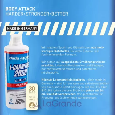 Body Attack L-Carnitine Liquid 2000 Cherry ������� ������� L-������� 