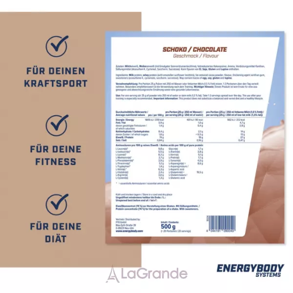 Energybody Systems Mega Protein Schoko �hocolate ������������������ ������ 