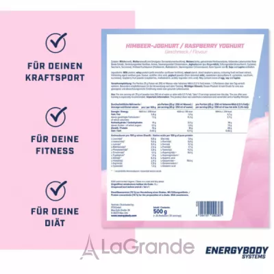 Energybody Systems Mega Protein Raspberry Yogurt ������������������ ������ 