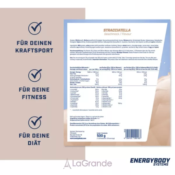 Energybody Systems Mega Protein Stracciatella ������������������ ������ 