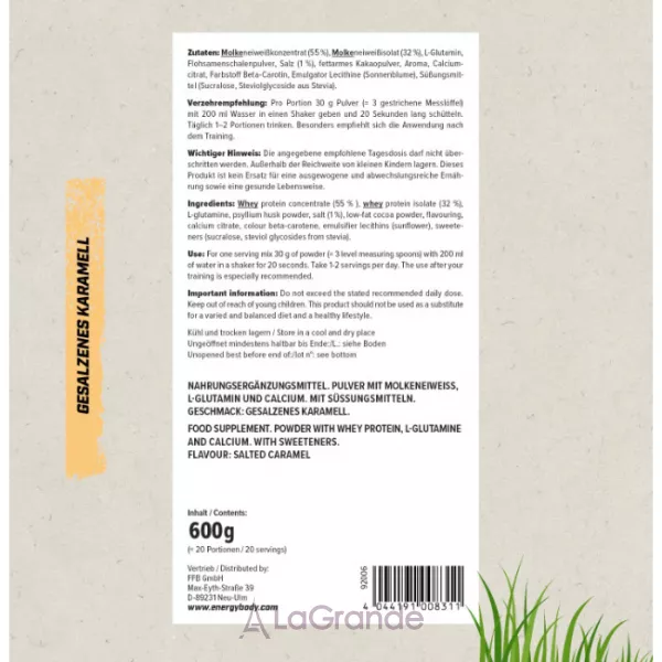Energybody Systems Nature Whey Protein Salted Caramel ������������ ������ 