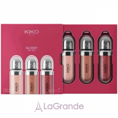 Kiko Glossy Lip Set ���� ������ ��� ��� 3D Hydra 06+19+22 (3�6,5 ml)