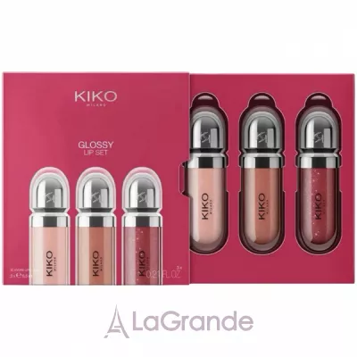 Kiko Glossy Lip Set ���� ������ ��� ��� 3D Hydra 06+19+22 (3�6,5 ml)