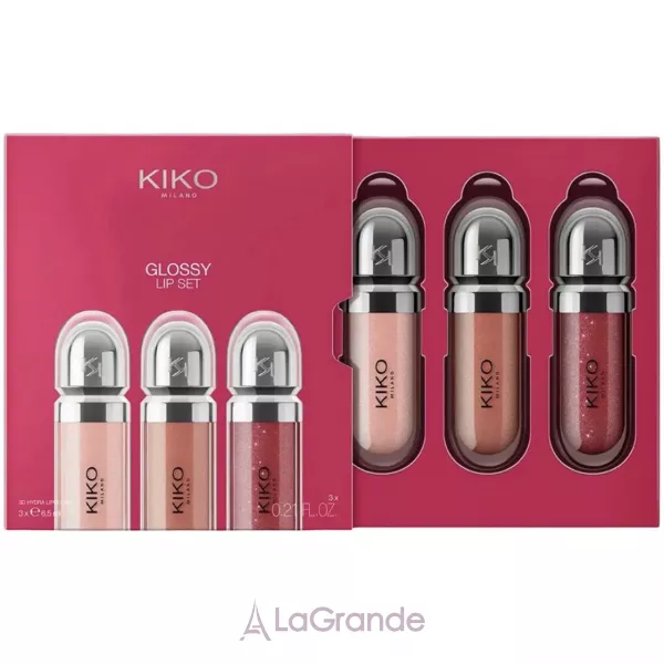 Kiko Glossy Lip Set ����� ������� ��� ��� 3D Hydra 06+19+22 (3�6,5 ml)