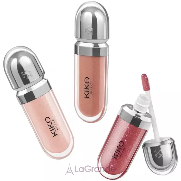 Kiko Glossy Lip Set ����� ������� ��� ��� 3D Hydra 06+19+22 (3�6,5 ml)