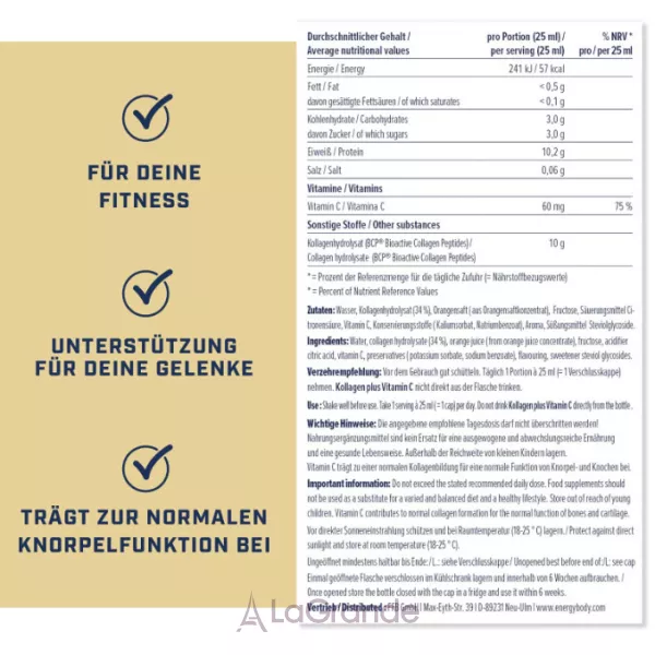 Energybody Systems Kollagen Plus Vitamin C Mirabelle ������� ������� ������� 