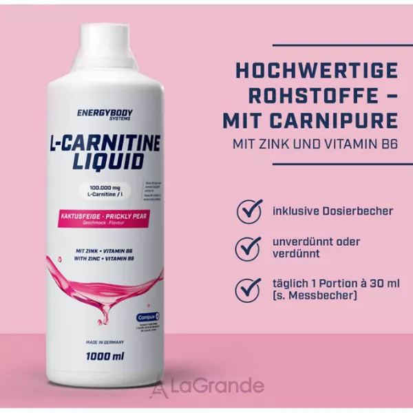 Energybody Systems  L-Carnitine Liquid 100.000 mg Prickly Pear ������� ������� L-������� 100.000 �� 