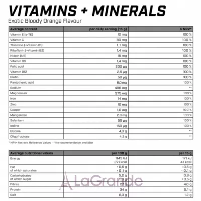 Energybody Systems Vitamins Plus Minerals Exotic Bloody Orange ���������� ������ 