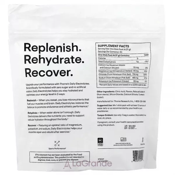 Thorne Research Daily Electrolytes Mango Limeade ����������� ������� ����������� 